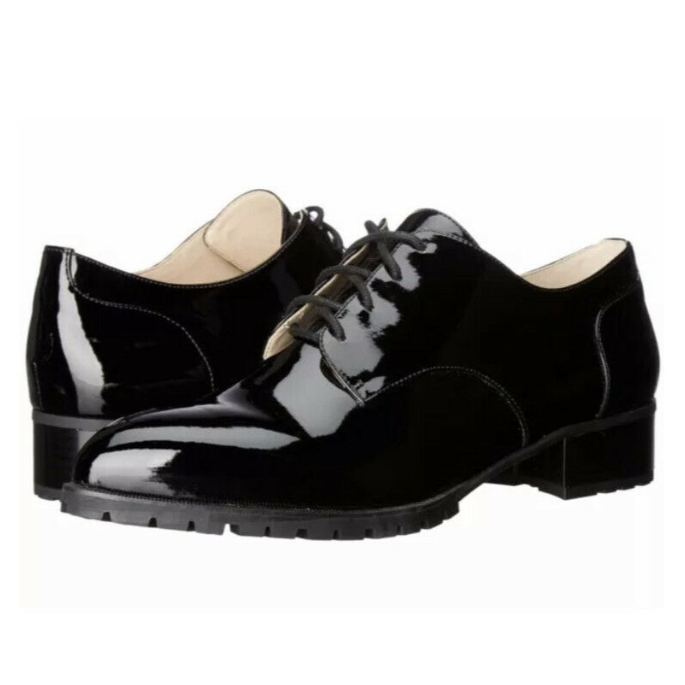 Nine West Lilianne Black Faux Patent Leather boot